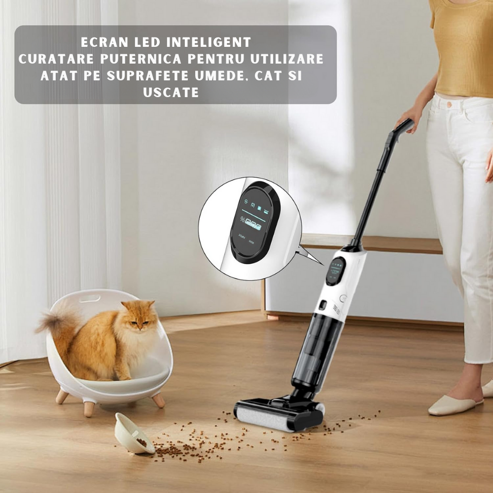 Aspirator si Mop Umed-Uscat Fara Fir