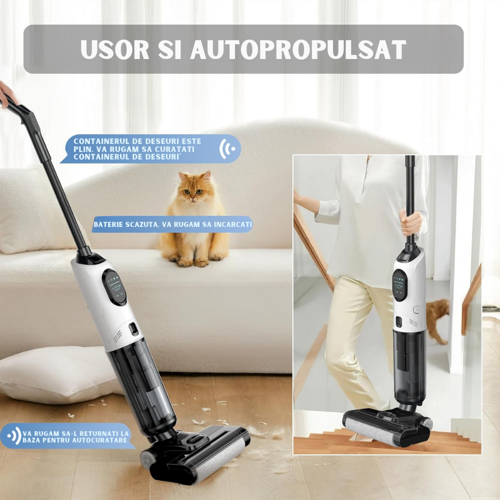Aspirator si Mop Umed-Uscat Fara Fir